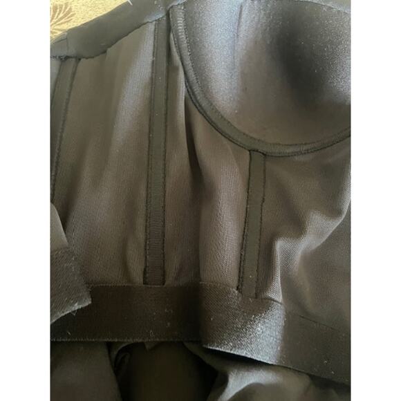Diane Von Furstenberg Size 14 Strapless Corset Evening Cocktail Dress Black - Picture 7 of 9